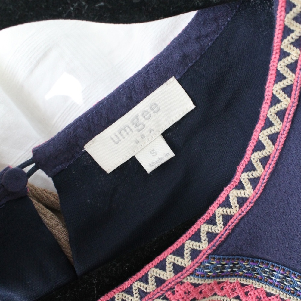 Umgee Bohemian Mini Dress with Embroidery - Picture 7 of 7